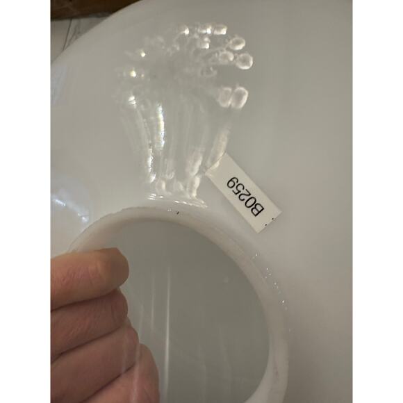 Rejuvenation 12" Opal Eastmoreland Schoolhouse Shade Only 4” Fitter Glass Milk - Picture 7 of 9